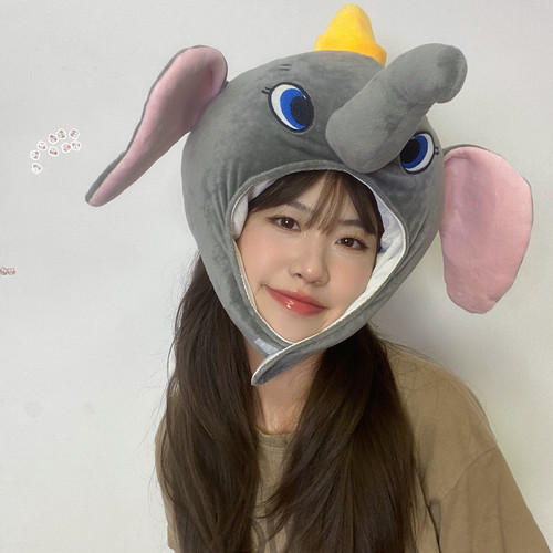 大象头套帽子拍照表演甜美可爱