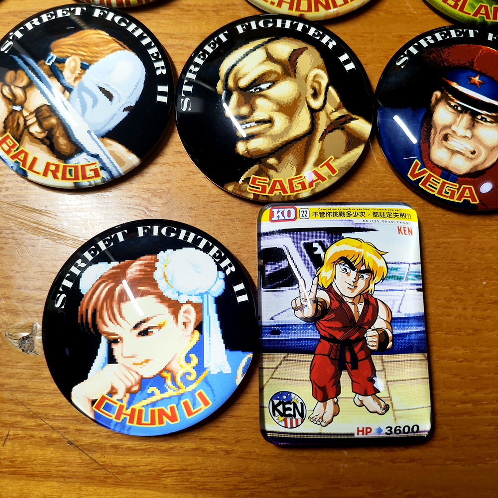 街头霸王冰箱贴玻璃怀旧八零后春丽红人白人