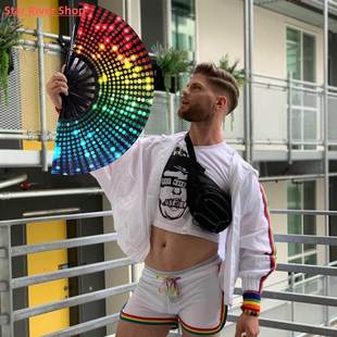 Art Craft Hand Folding Dance Fan Wedding Chinese Gift