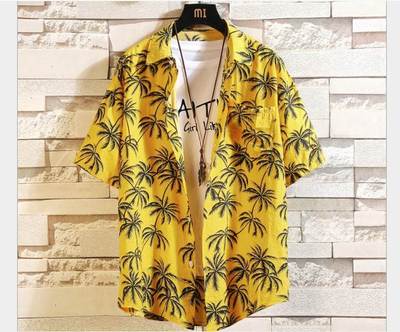 hawaii aloha shirts men shirt summer white t 夏威夷花衬衫男