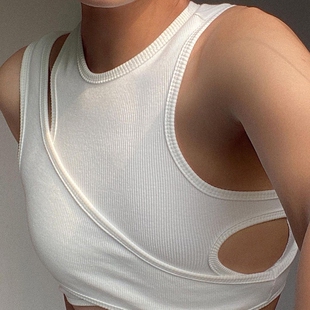 women Crop party white Basic top for tank Underwear Tops