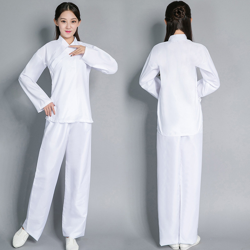 新款古装汉服中衣打底裤白色改良古代内衣寝衣睡衣男女套装里衣