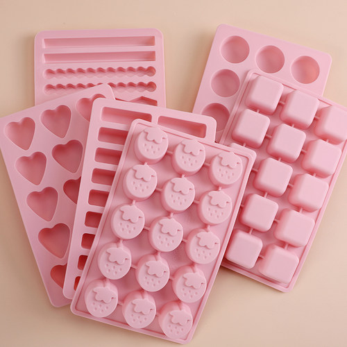卡通爱心草莓DIY巧克力糖果模具