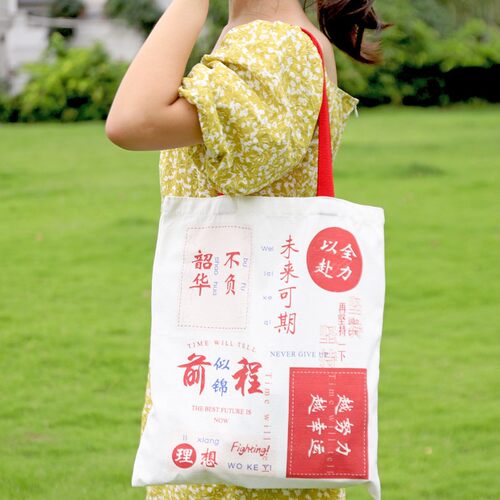 清仓大号学生卡通手提单肩帆布袋