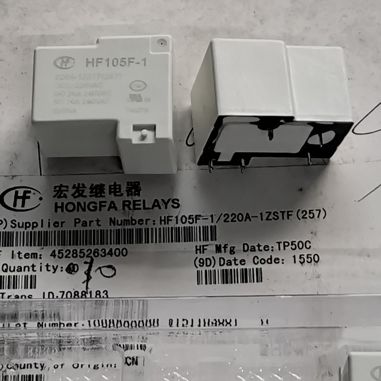 宏发JQX-105F-1-220A-1ZSTF全新原装HF105-1-220A5脚继电器220VAC