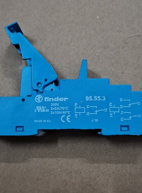 finder继电器插座 95.55.3 SPA  250V  轨安装 适配8脚