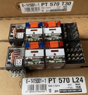 全新原装 PT570L24 24VDC 泰科中间继电器 6A DC24V 250VAC 14脚