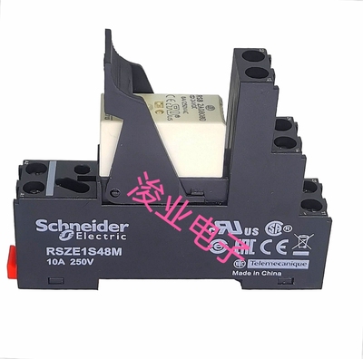 进口施耐德继电器 RSB 2A080BD带底座 RSZE1S48M+指示灯 RZM031RB