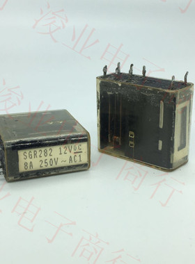 SGR282-12VDC 8A 250V 8脚双组12V ELESTA安全继电器拆机件