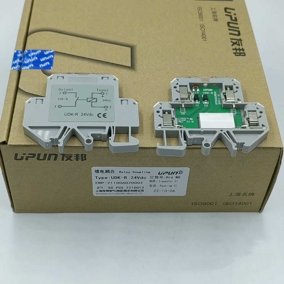 UDK-R 24Vdc上海友邦 光耦 集成电路模块 继电耦合器 输入DC24V