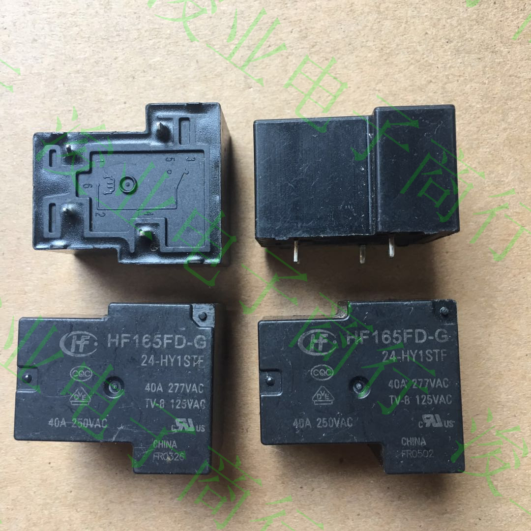 HF165FD-G-24-HY1TF 24VDC一组常开4脚40A277VAC宏发 继电器