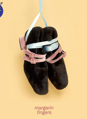 现货|官方代理 Margarin Fingers 黑色毛绒玛丽珍高跟鞋 19LB26