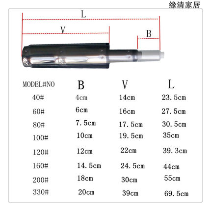 转椅配件简约 气升降气压杆电脑椅办公椅大班椅通棒杆液压