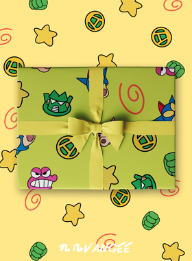 可爱蜡笔小新花束包装纸动感超人左卫门礼物品盒纸男女友生日书皮