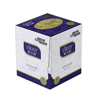 唯洁雅丝柔面巾纸盒装抽纸80抽原木浆纸巾抽取式面纸吸水 8盒售