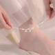 潮流足链 S925纯银三生有杏脚链小众轻奢百搭脚踝链女生高级感时尚