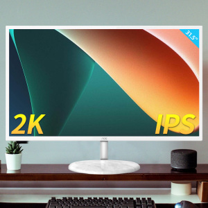 AOC 31.5英寸2K高清显示器75HzIPS窄边框白色家用办公屏幕Q32N2S
