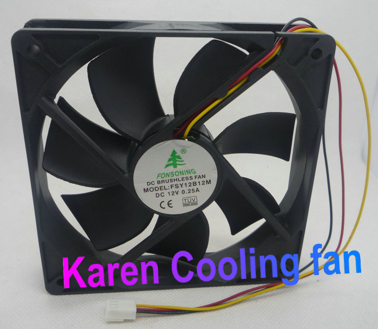 全新原装FONOING 12025 DC12V 0.25A FSY12B12M 3线 散热风扇