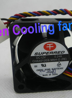 原装千红4020 12V 0.24A CHA4012EB-MAH-O(RE) 4线服务器风扇