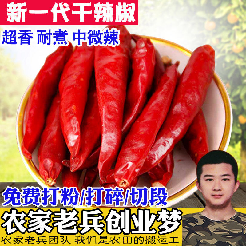 干辣椒 河南新一代 自种小辣椒朝天椒子弹头红辣椒中辣超香 50g