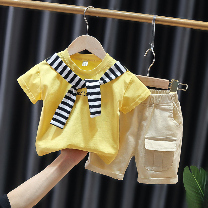 儿童夏季套装时髦宝宝衣服