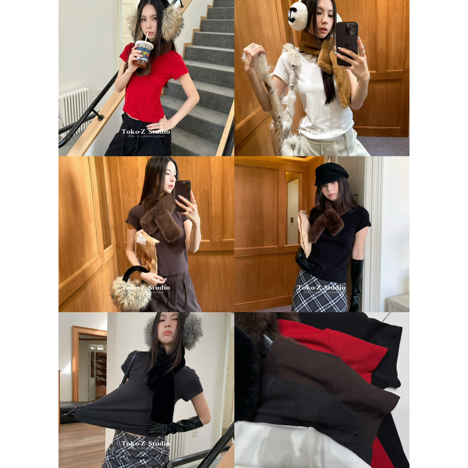 TOKO.Z早春韩系净版磨毛舒适短袖T恤女百搭修身显瘦短款辣妹上衣