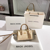 Mack Jhosel轻奢小众印花波士顿包包女2025新款 高级感撞色枕头包