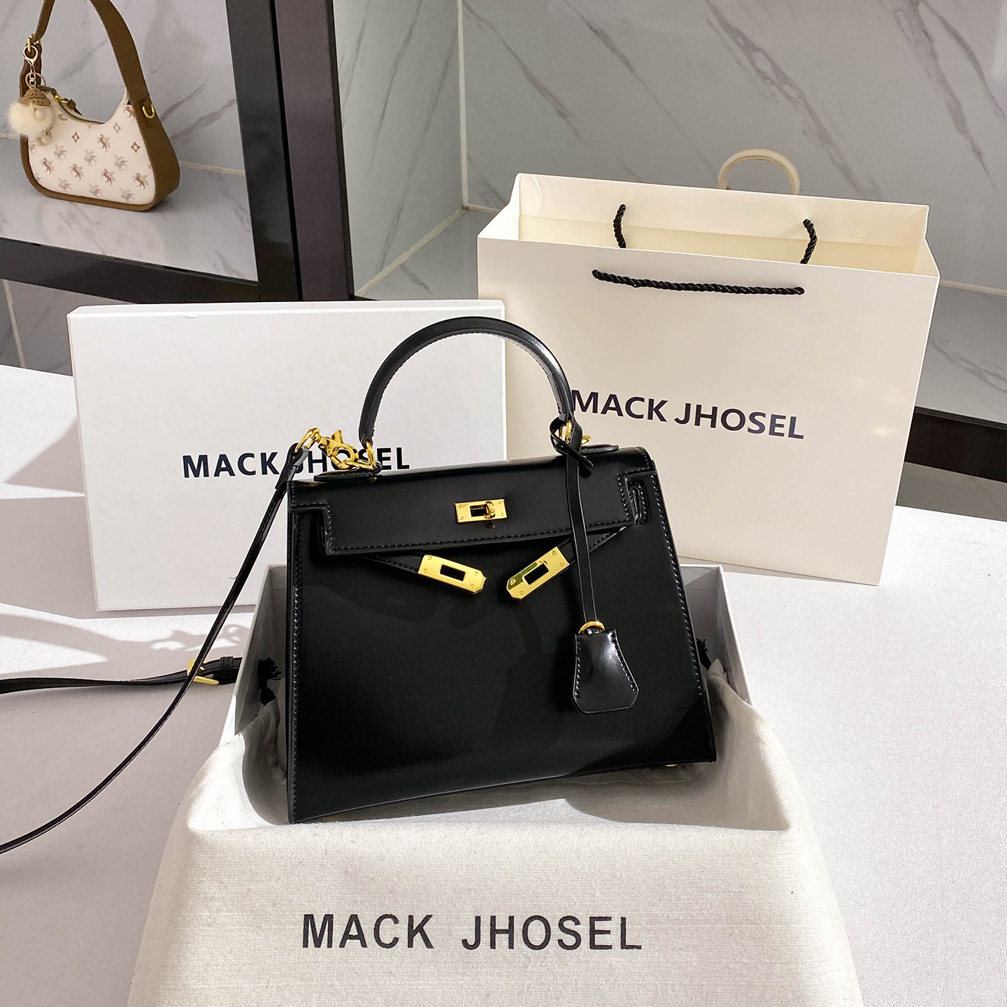 MACK JHOSEL女士轻奢二代凯莉包包2026新款高级感时尚斜挎手提包,箱包皮具/热销女包/男包,通用款女包,淘宝优惠券,粉丝福利购,淘宝优惠卷