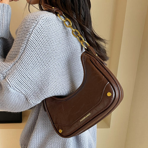 森系小众设计腋下包复古单肩包女