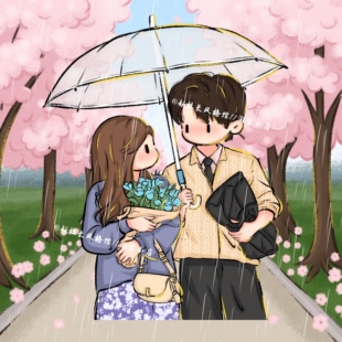 newmasus画风定制可爱手绘头像代画油画棒蜡笔卡通漫画情侣全家福