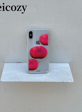 Leicozy现货韩国byemypie小众iPhone手机壳12promax桃子不规则面包全包透明硬壳