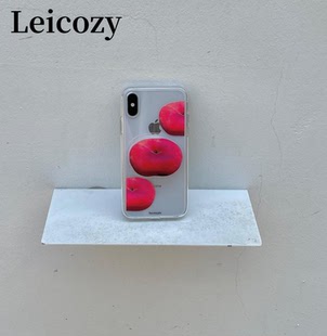Leicozy现货韩国byemypie小众iPhone手机壳12promax桃子不规则面包全包透明硬壳