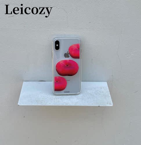 Leicozy现货韩国byemypie小众iPhone手机壳12promax桃子不规则面包全包透明硬壳