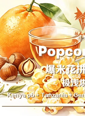 爆米花意式拼配蓝莓榛子风味香醇