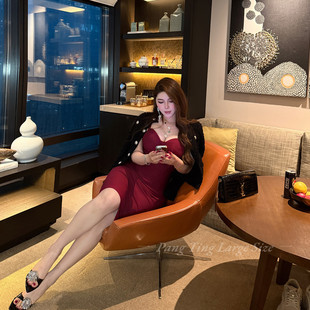 胖婷大码定制胖mm「娇心尤物」店主私服系修身显瘦包臀绷带连衣裙