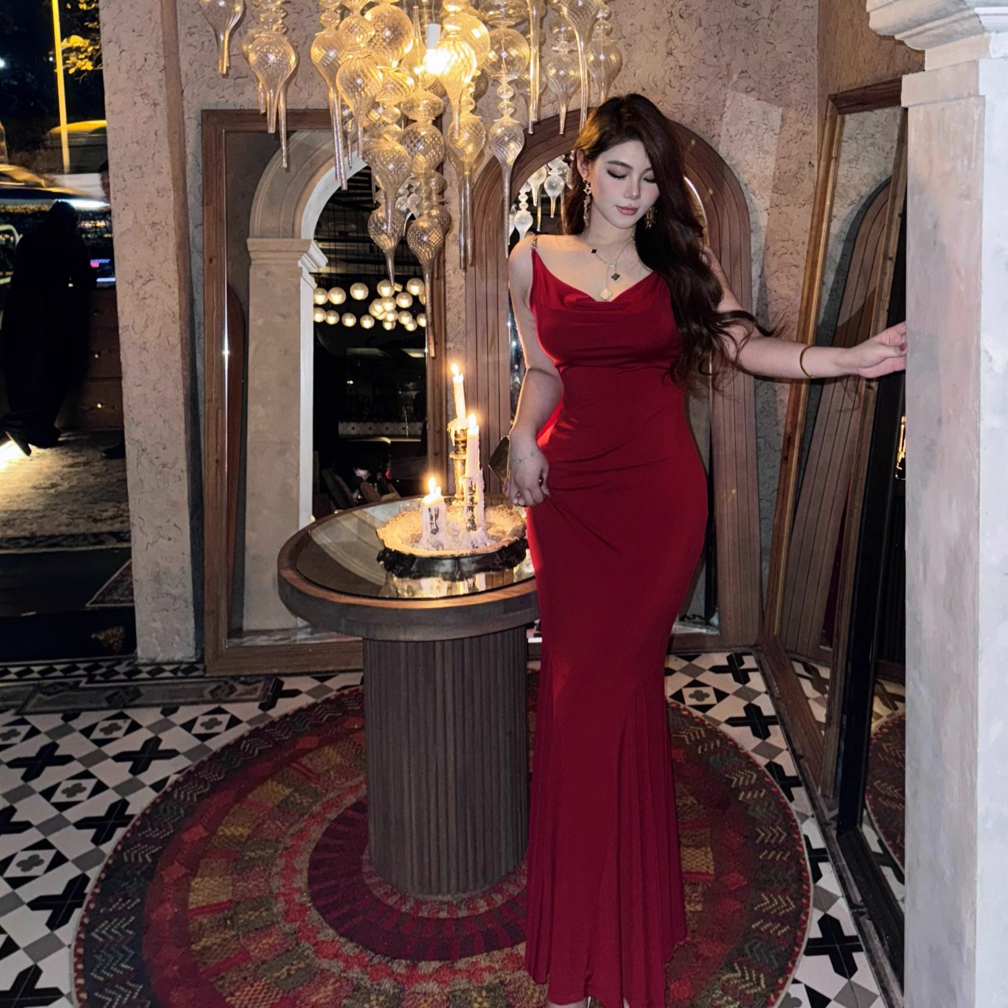 胖婷大码定制胖mm「塞纳绮梦」春夏修身显瘦鱼尾性感高弹连衣裙女,女装/女士精品,大码连衣裙,淘宝优惠券,粉丝福利购,淘宝优惠卷