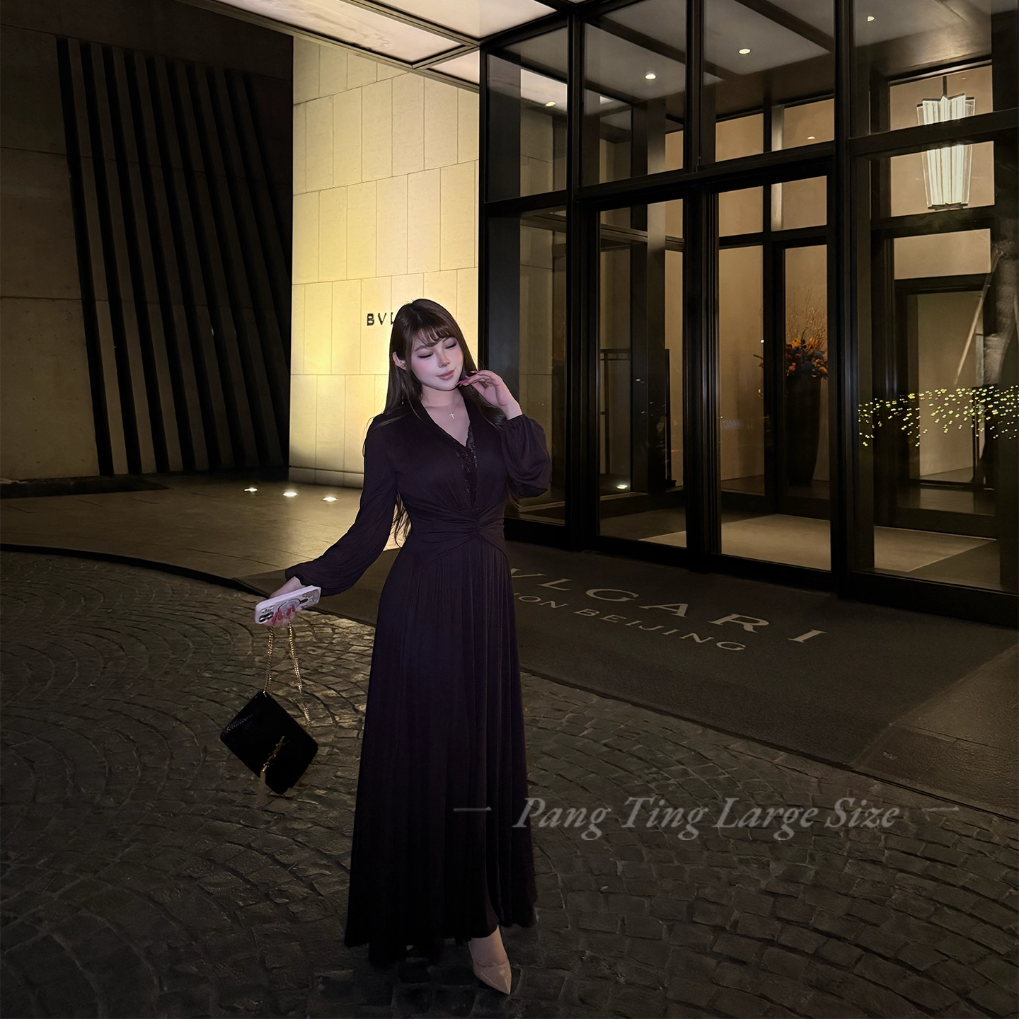 胖婷大码定制胖mm「香缇尤物」蕾丝领加绒连衣裙法式气质收腰长裙,女装/女士精品,大码连衣裙,淘宝优惠券,粉丝福利购,淘宝优惠卷