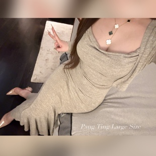 女 气质显身材连衣裙套装 胖婷大码 定制胖mm「浪漫且浓烈」韩国同款