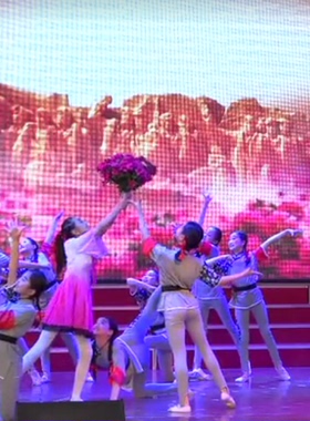 儿童映山红舞蹈服那时花开送红军红色向往守护心中那一抹红演出服