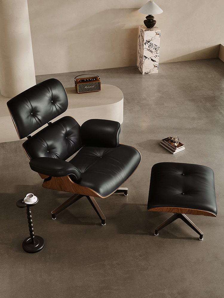 Eames Lounge Chair: Italian Leather & 360 Swivel Base - Taobao product photo 2