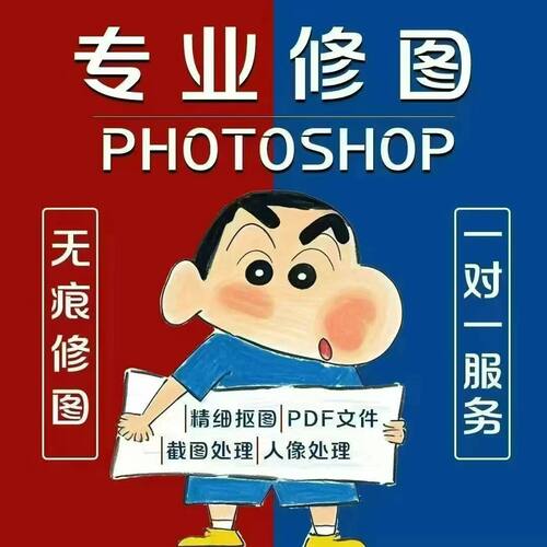 专业p图修图ps无痕修改数字批照片去水印文字扣图片处理ps修图p图