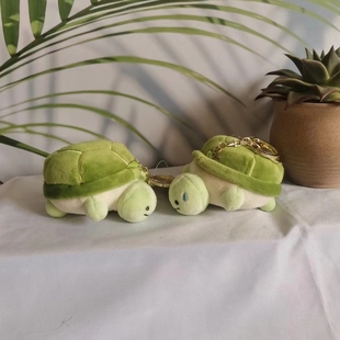 卡通小乌龟钥匙扣毛绒旺拔蛋玩偶王八公仔车摆件书包挂件小礼物女