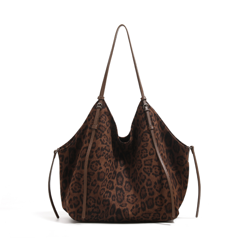 豹纹高级感托特包大容量高颜值