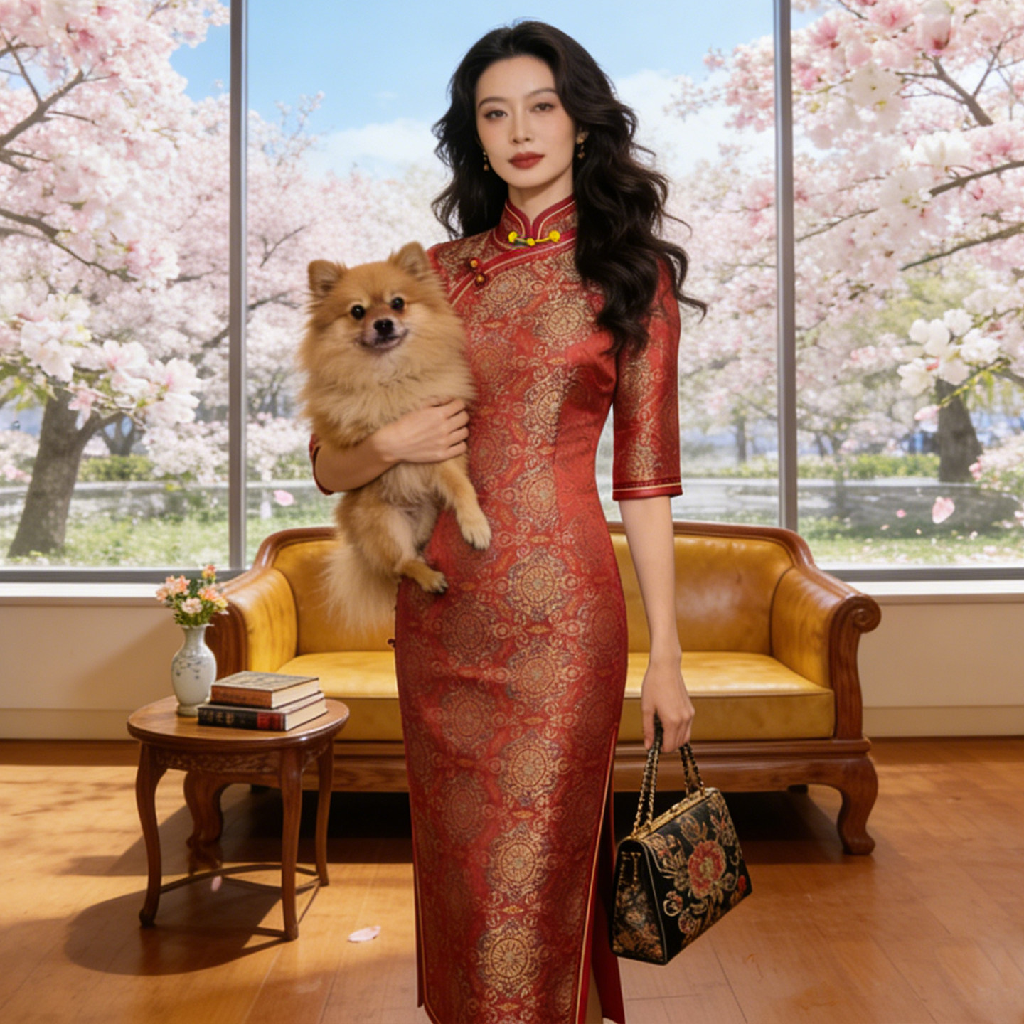 香薇姿非遗宋锦春季旗袍妈妈婚宴装新款复古风宴会喜婆婆订婚礼服