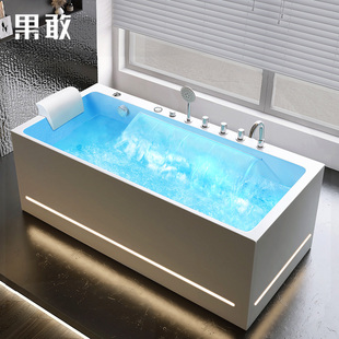 果敢家用成人小户型按摩智能淋浴一体压克力防滑1.4-1.8米浴缸