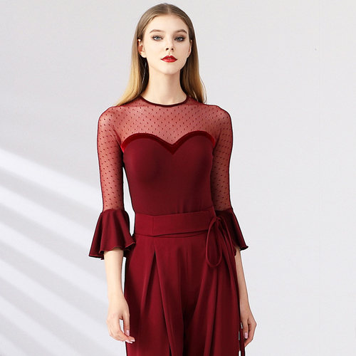 媚羽国标舞服装练习上衣