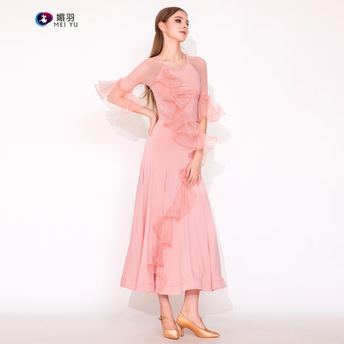 媚羽摩登舞裙MY937华尔兹练习服