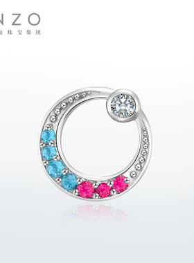 ENZO「Blue系列」18K金蓝宝石托帕石单只耳饰EZV7482新年礼物