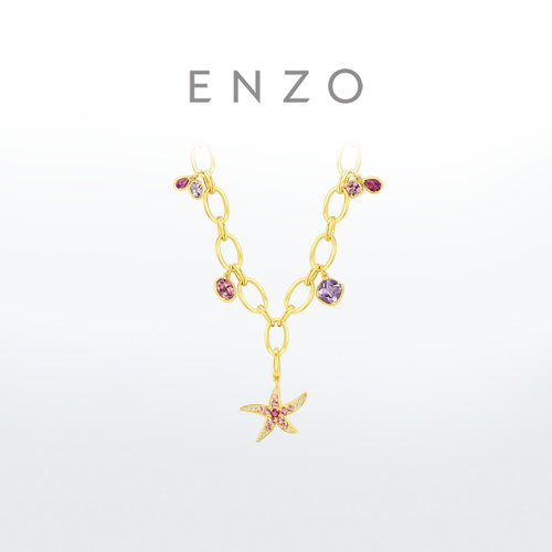 ENZO18K金碧玺紫晶钻石项链