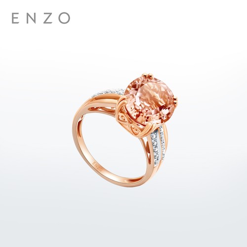 ENZO18K金摩根石钻石戒指